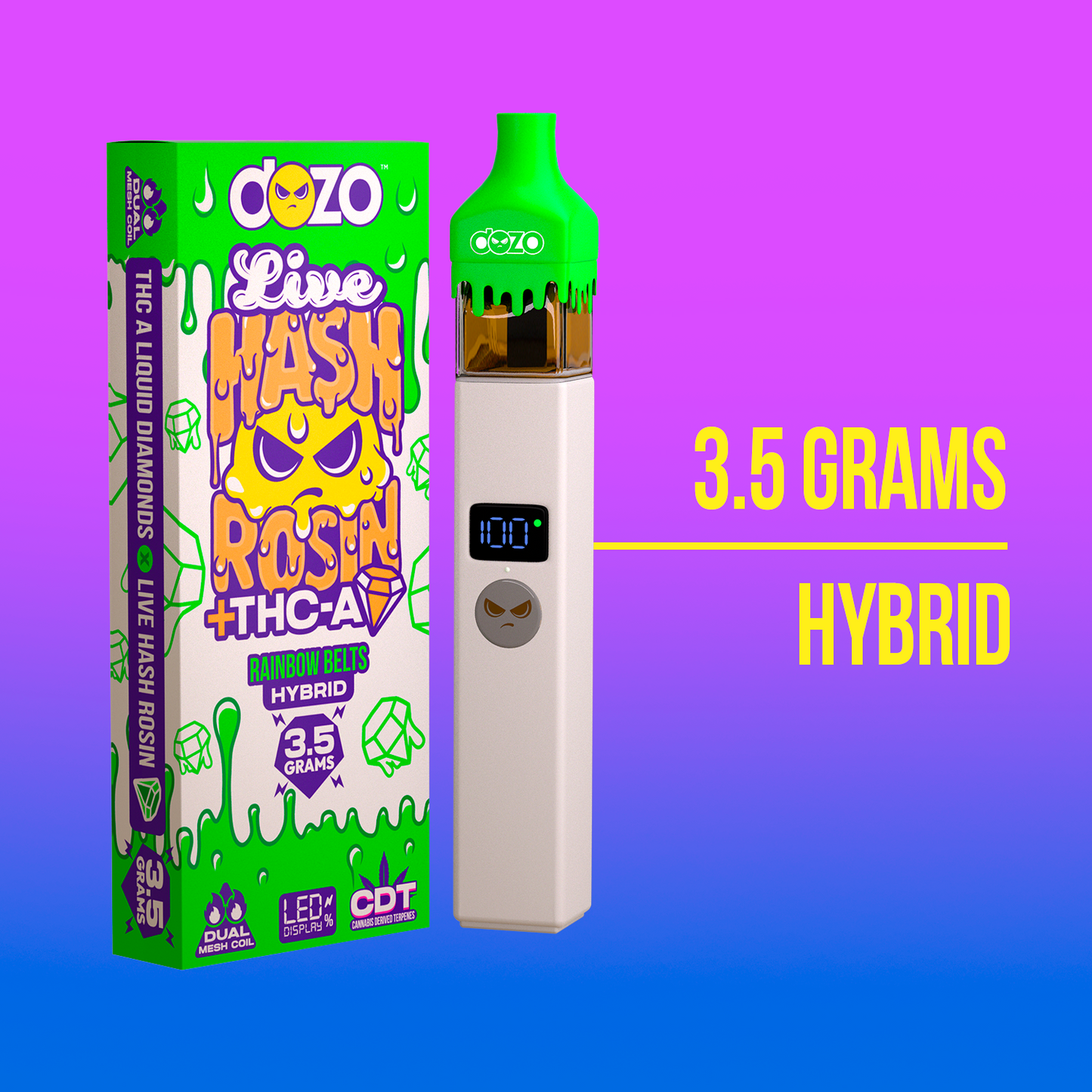 3.5g Dozo Live Hash Rosin THC-A Vape