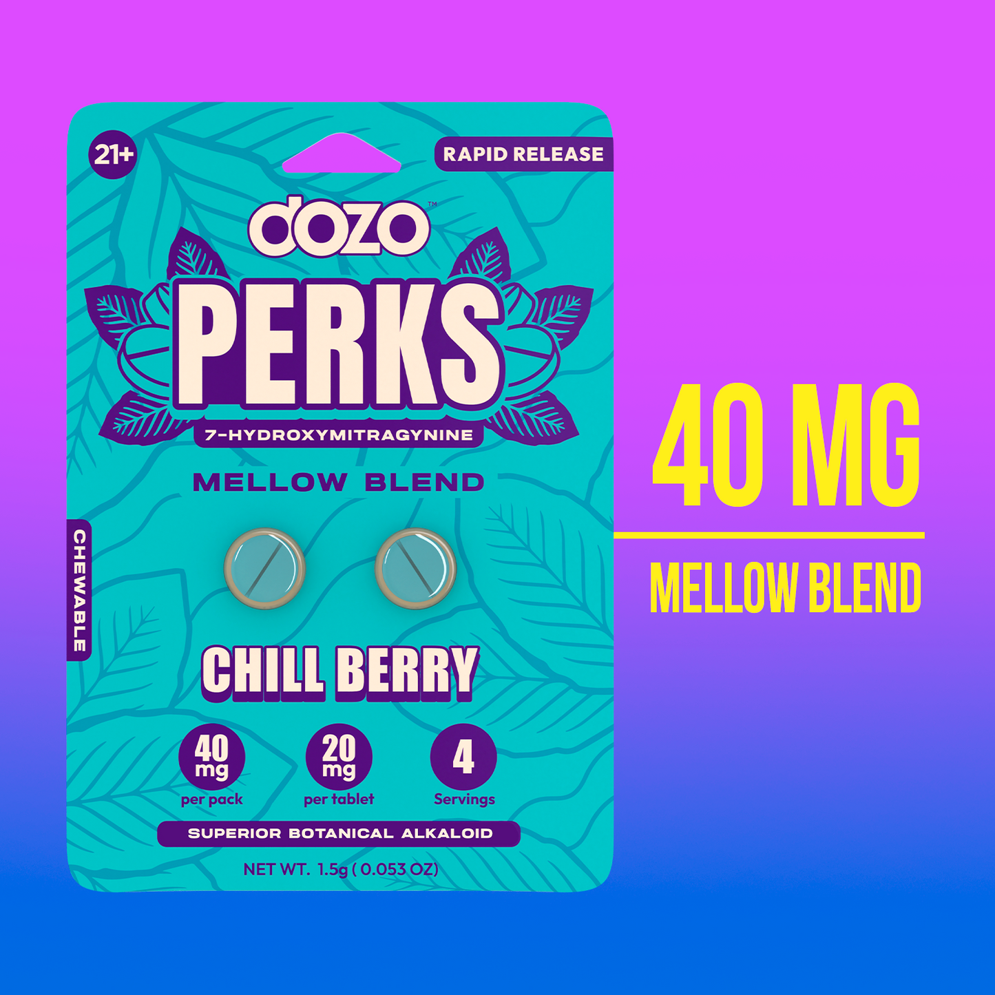 Dozo PERKS 7-HYDROXYMITRAGYNINE | WILD MANGO (Party Blend)