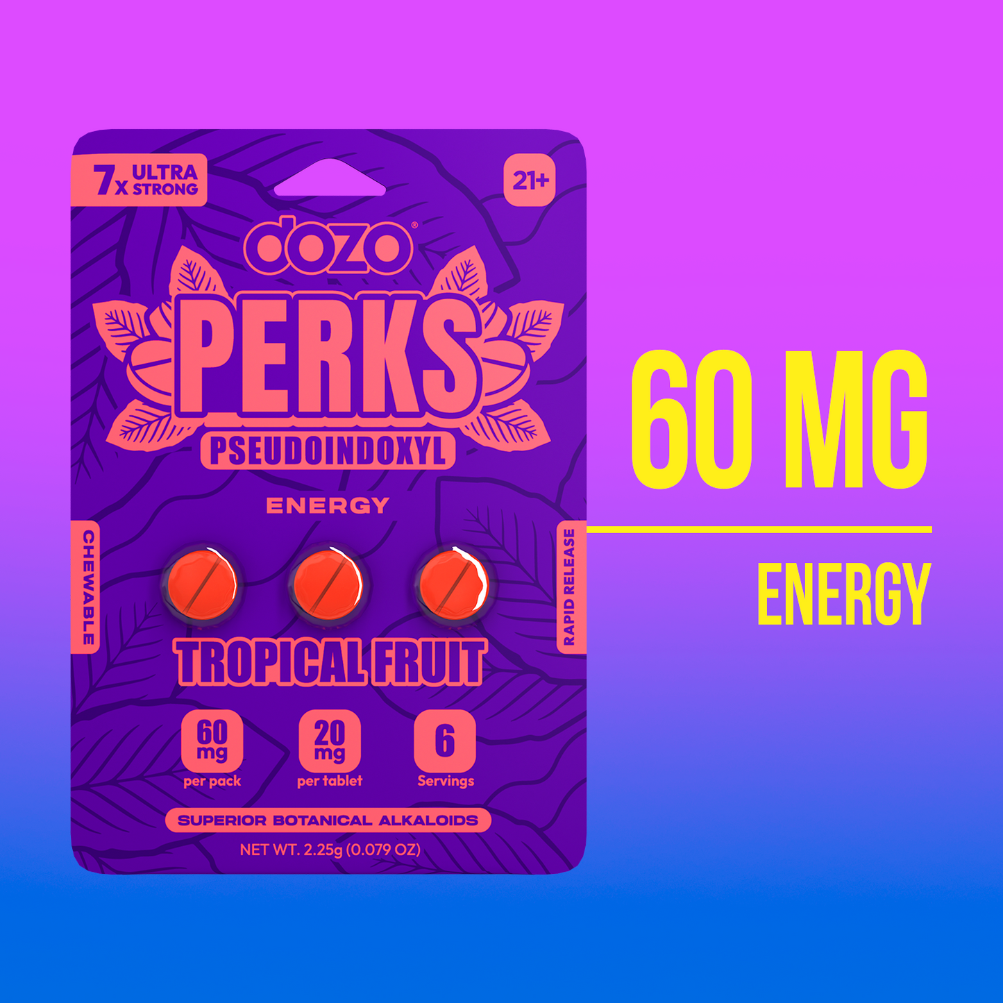 Dozo PERKS PSEUDOINDOXYL | 3ct (60 mg Per Pack)