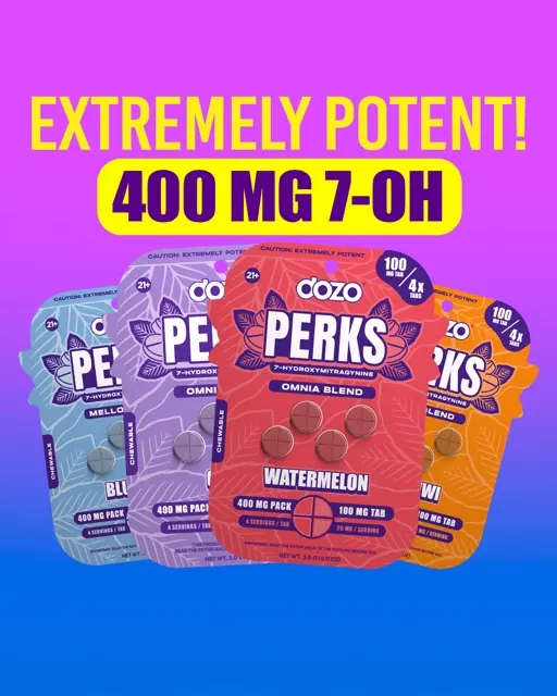 Perks 7-OH · 4ct · 400mg by DOZO