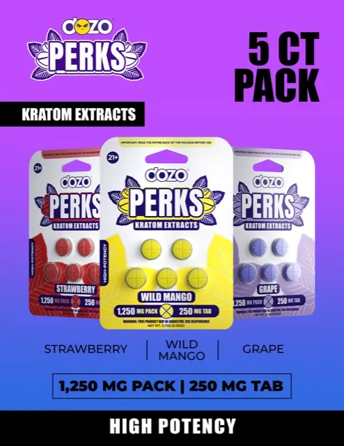 Perks Kratom Extracts · 5ct · 1,250mg by DOZO