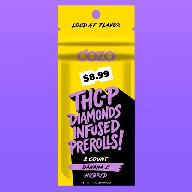 THC-P Diamonds Infused Prerolls · 2ct by DOZO