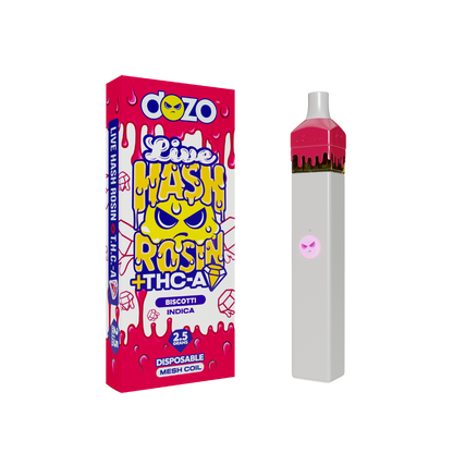 2.5g Dozo Live Hash Rosin THC-A Vape: Biscotti (Indica)