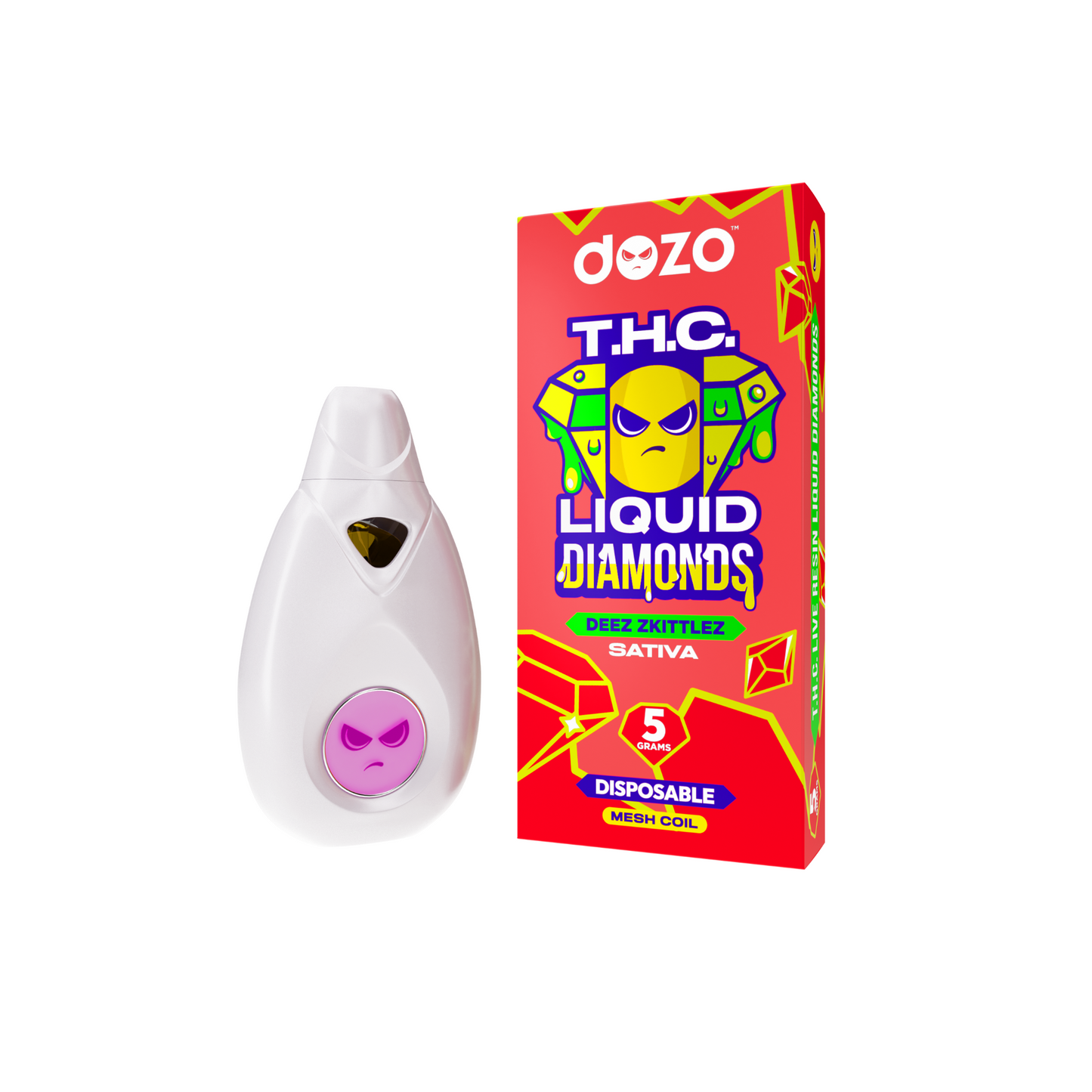 5g Lliquid Diamonds Disposable | Deez Zkittles (Sativa)