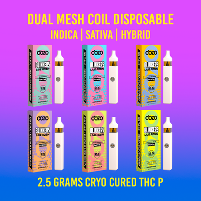 2.5g Dozo Blinkers Live Rosin Disposable Vape