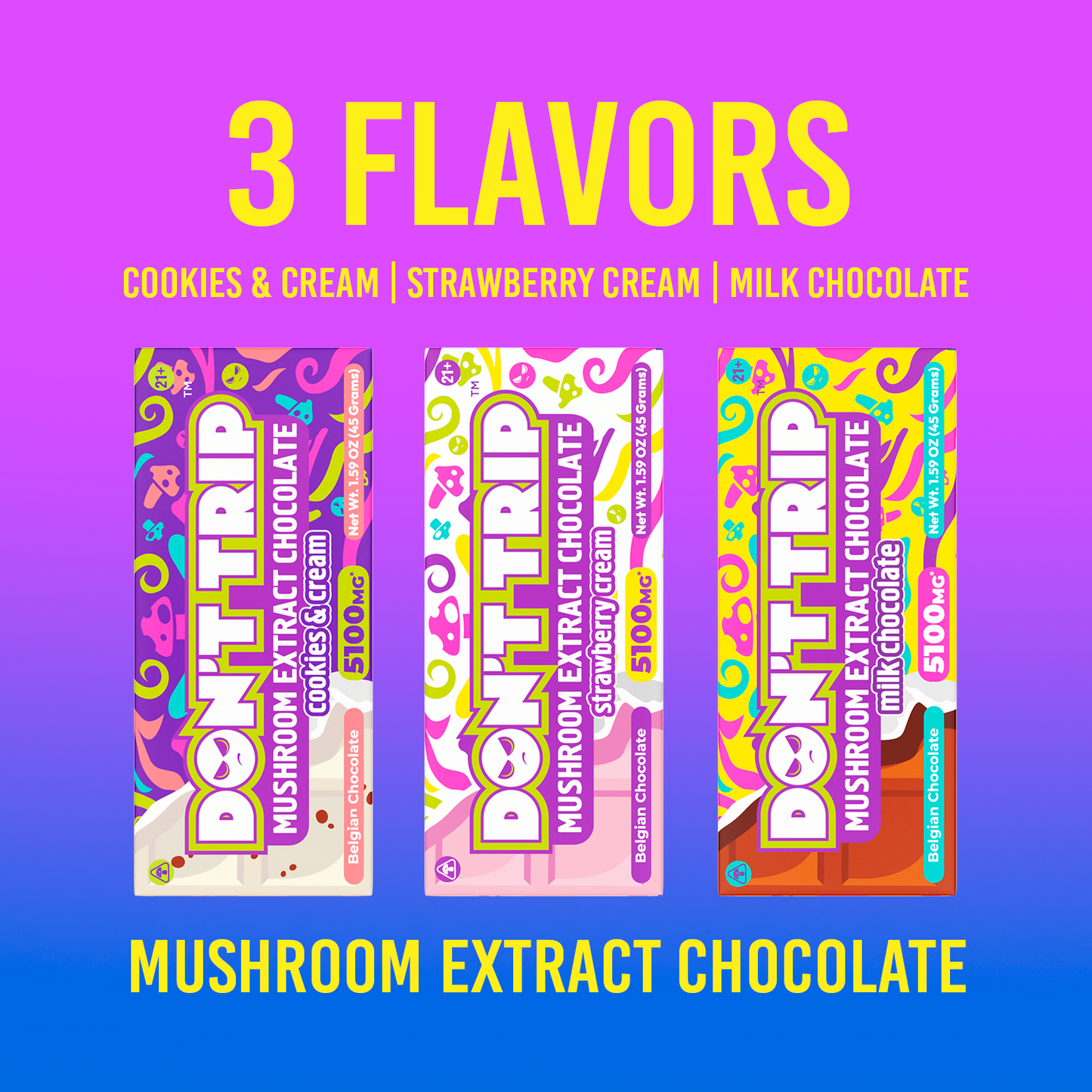 Don't Trip Mushroom Extract Chocolate 510mg