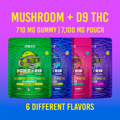 Don’t Trip Mushroom D9 Gummies | Grape Orbit