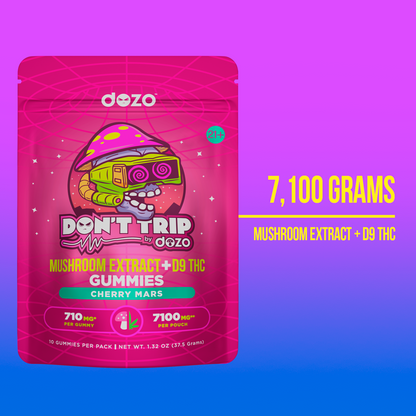 Don’t Trip Mushroom D9 Gummies | Grape Orbit