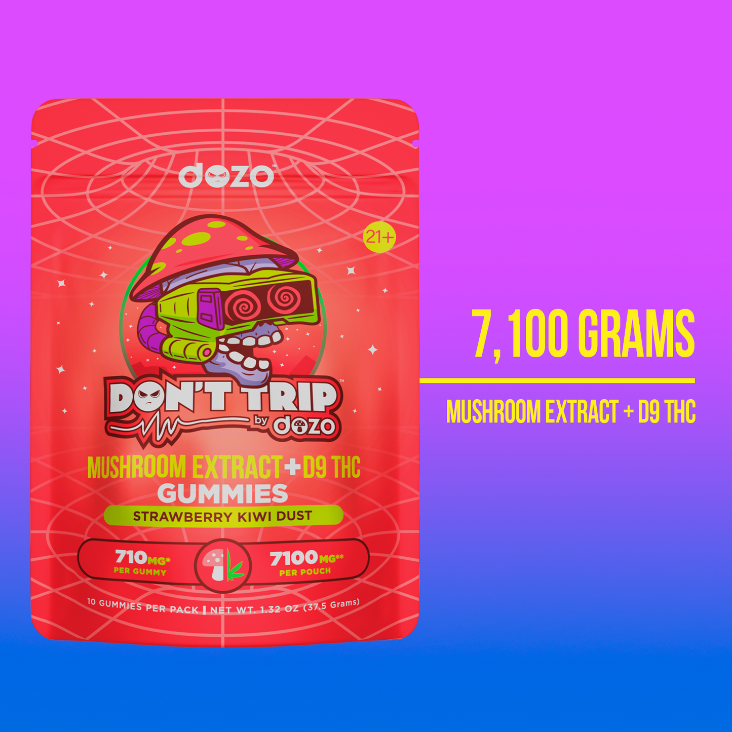 Don’t Trip Mushroom D9 Gummies | Cherry Mars