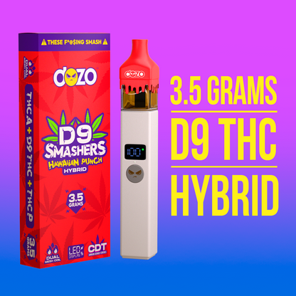 3.5g Dozo D9 Smashers THC-A Disposable: Hawaian Punch (Hybrid)