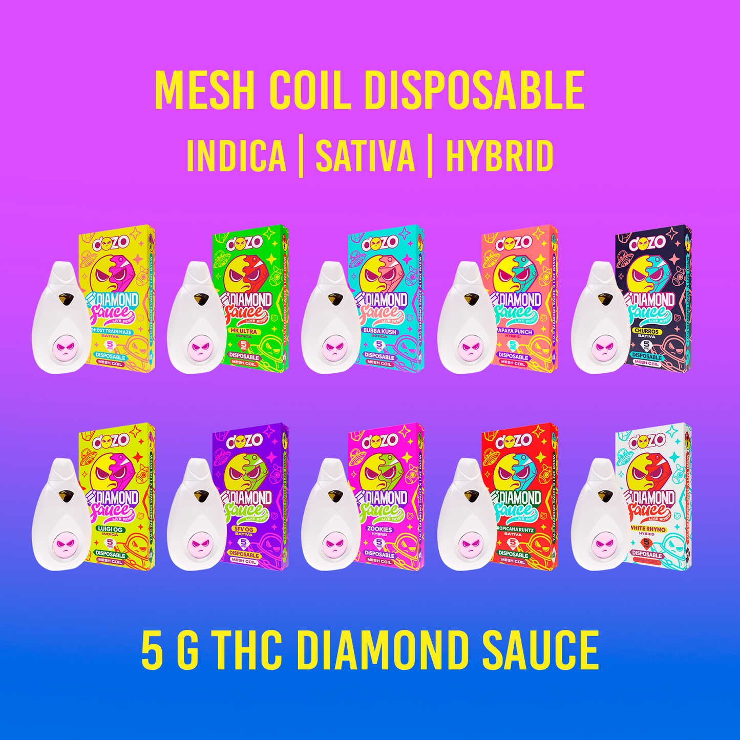 Diamond Sauce Disposable 5g | Ghost Train Haze (Sativa)
