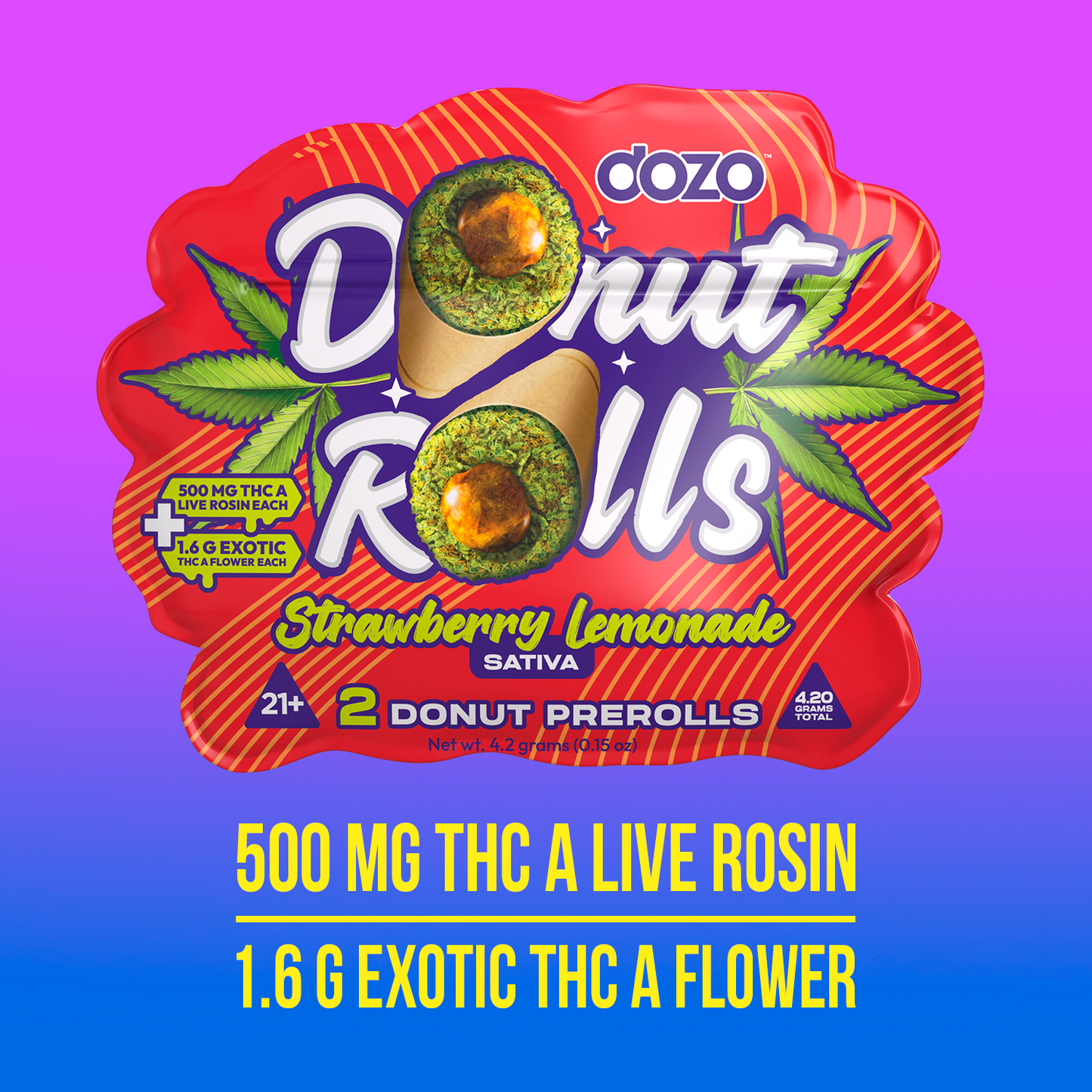 Dozo Donut Prerolls 4.20 g | Venom OG (Indica)