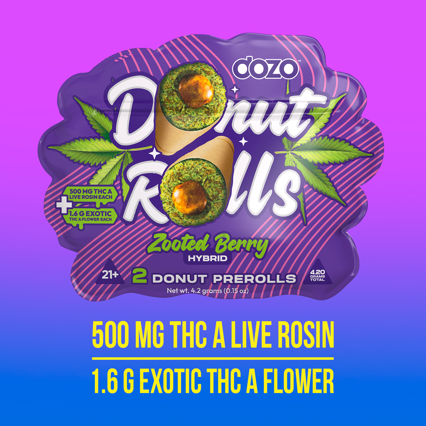 Dozo Donut Prerolls 4.20 g | Jack Herer (Sativa)