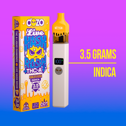 3.5g Dozo Live Hash Rosin THC-A Vape: Peanut Butter Zookies (Hybrid)