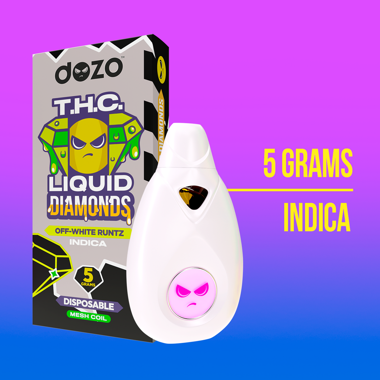 5g Lliquid Diamonds Disposable | Tie Die Nerdz (HYBRID)