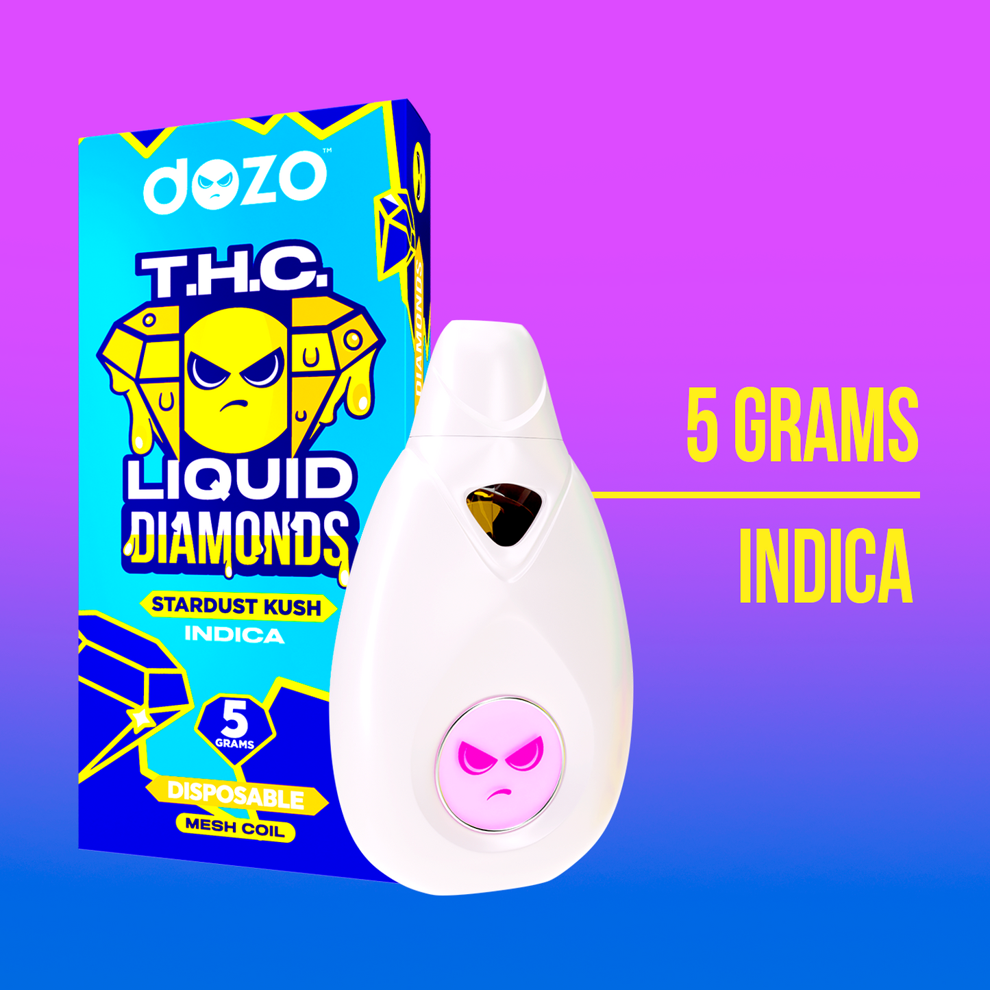 5g Lliquid Diamonds Disposable | Deez Zkittles (Sativa)