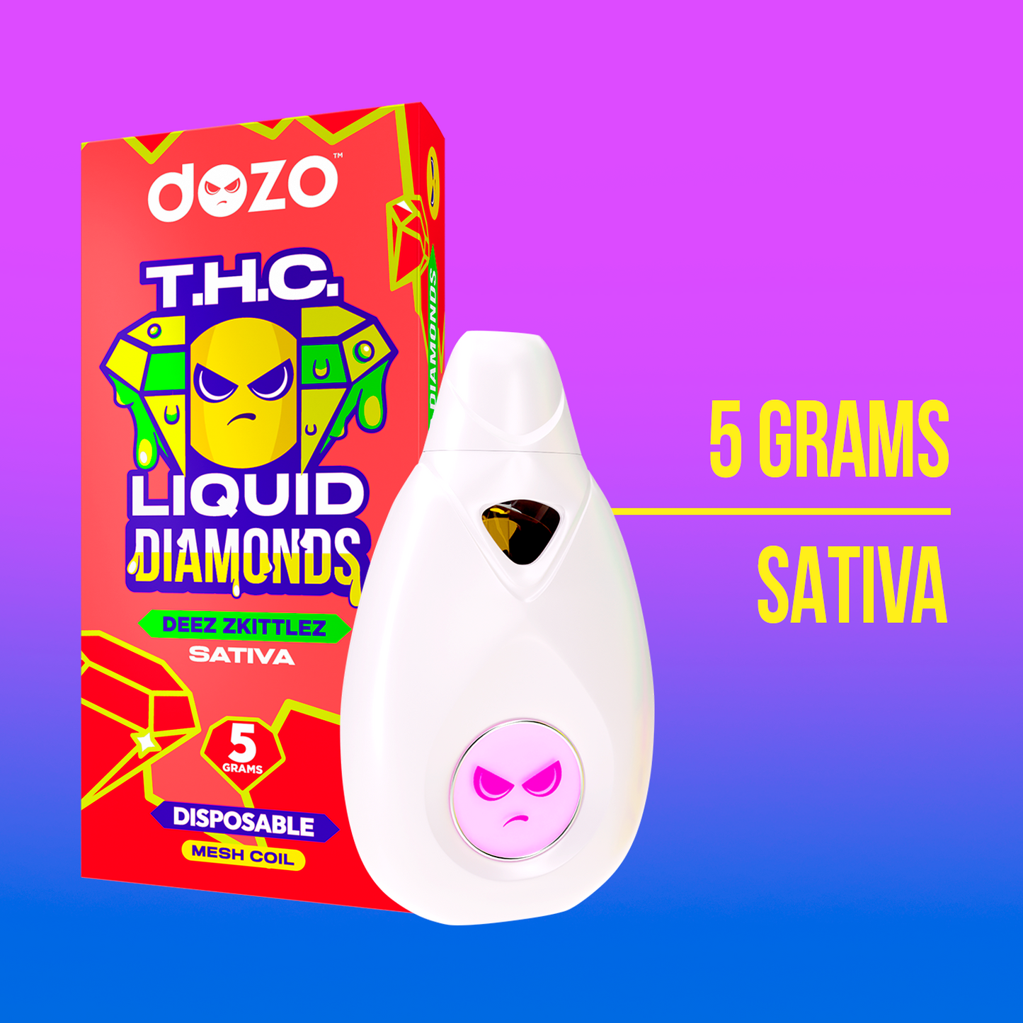 5g Lliquid Diamonds Disposable | Tie Die Nerdz (HYBRID)