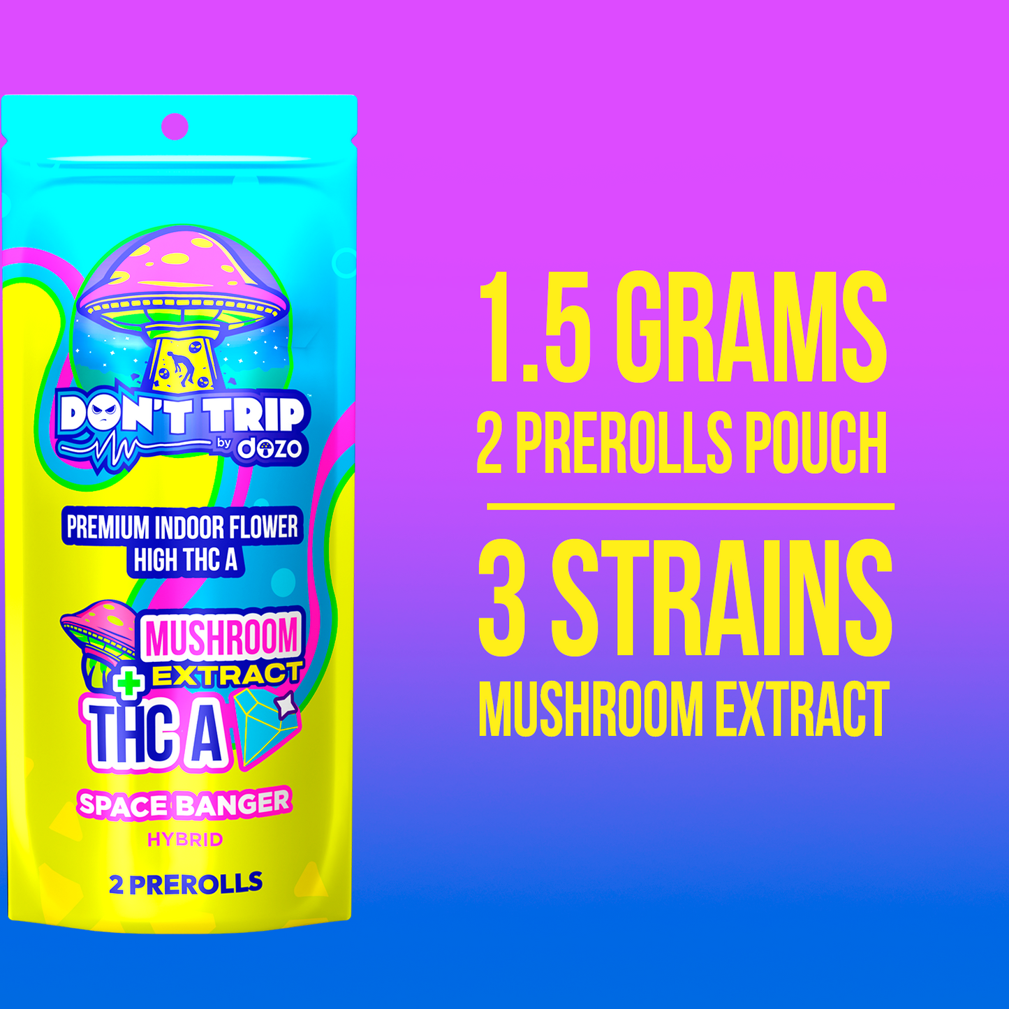 Don't Trip Mushroom Extract Preroll | Moon Monkey (Sativa)