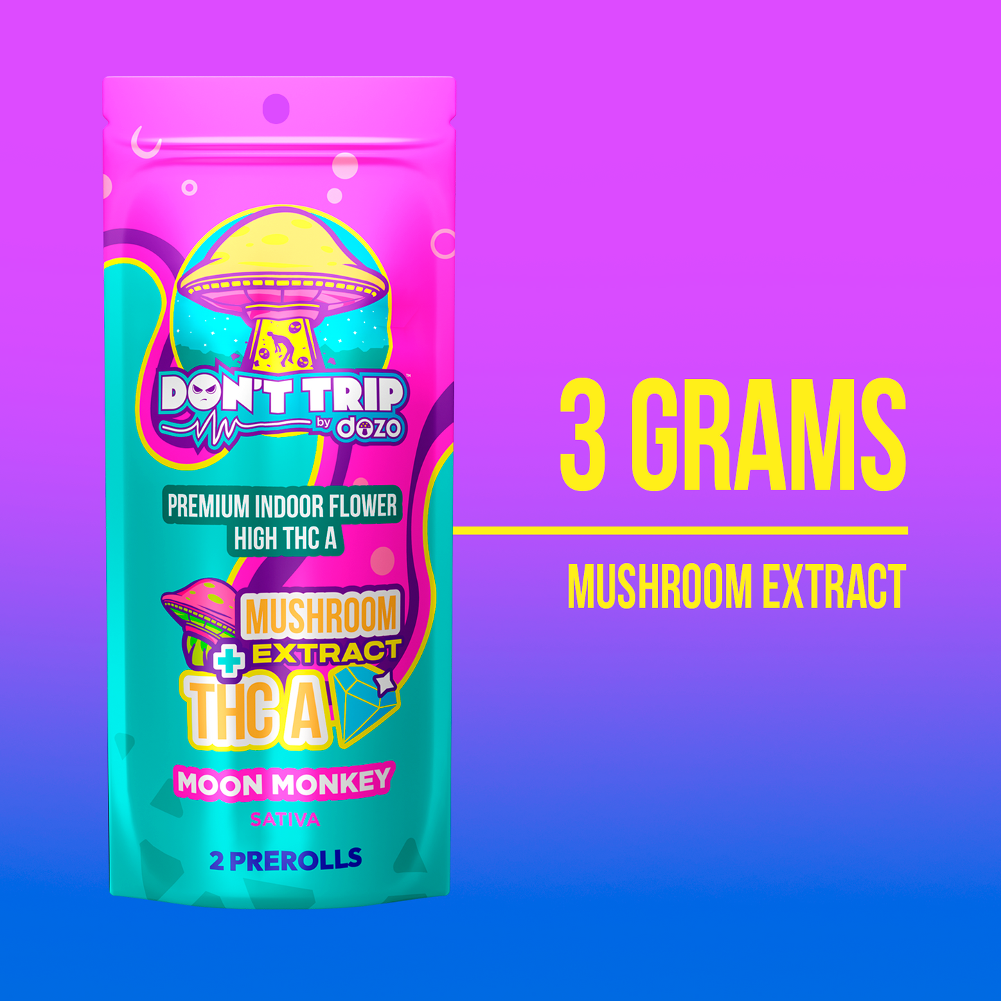 Don't Trip Mushroom Extract Preroll | Space Banger (Hybrid)