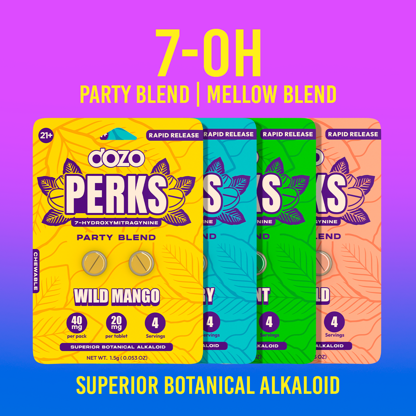 Dozo Perks 7-OH · 2ct · 20mg ea (40mg)