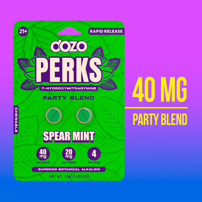 NEW FLAVORS Dozo PERKS 7-HYDROXYMITRAGYNINE | 2ct (40 mg Per Pack)