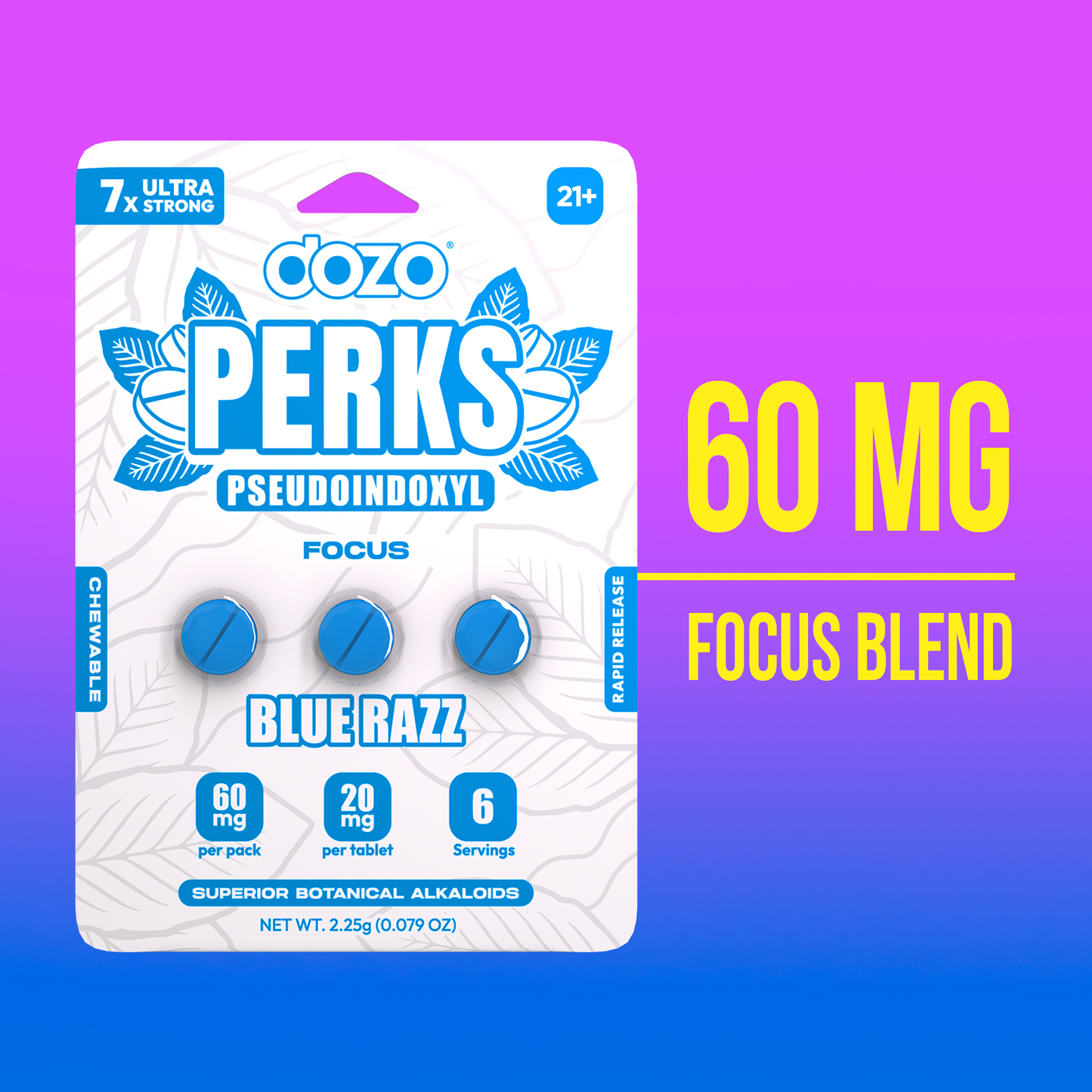 Dozo PERKS PSEUDOINDOXYL | 3ct (60 mg Per Pack)