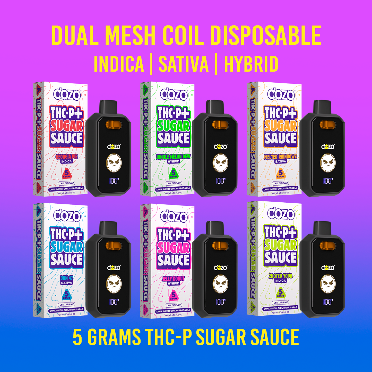 5g Dozo THC-P + Sugar Sause Vape