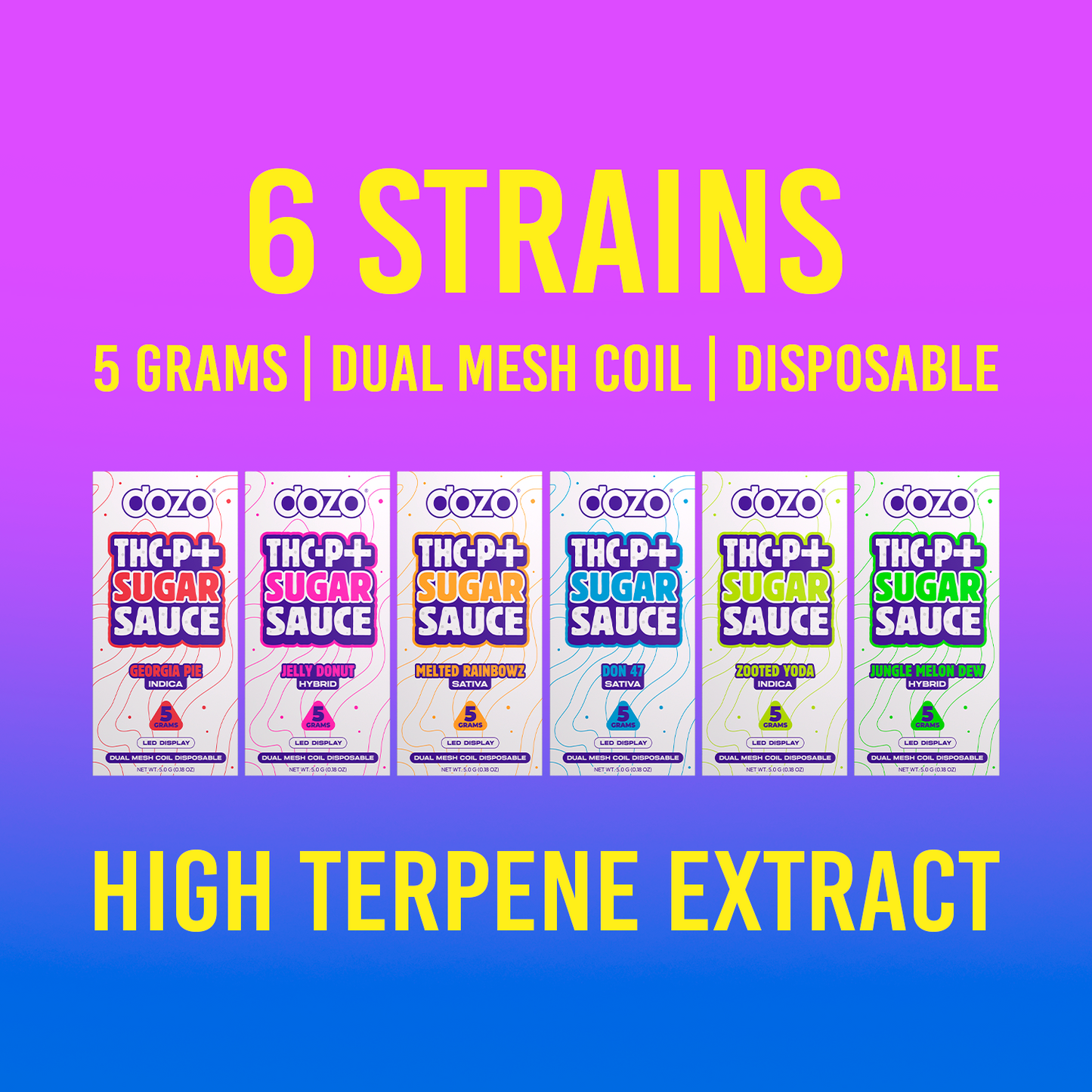 5g Dozo THC-P + Sugar Sause Vape