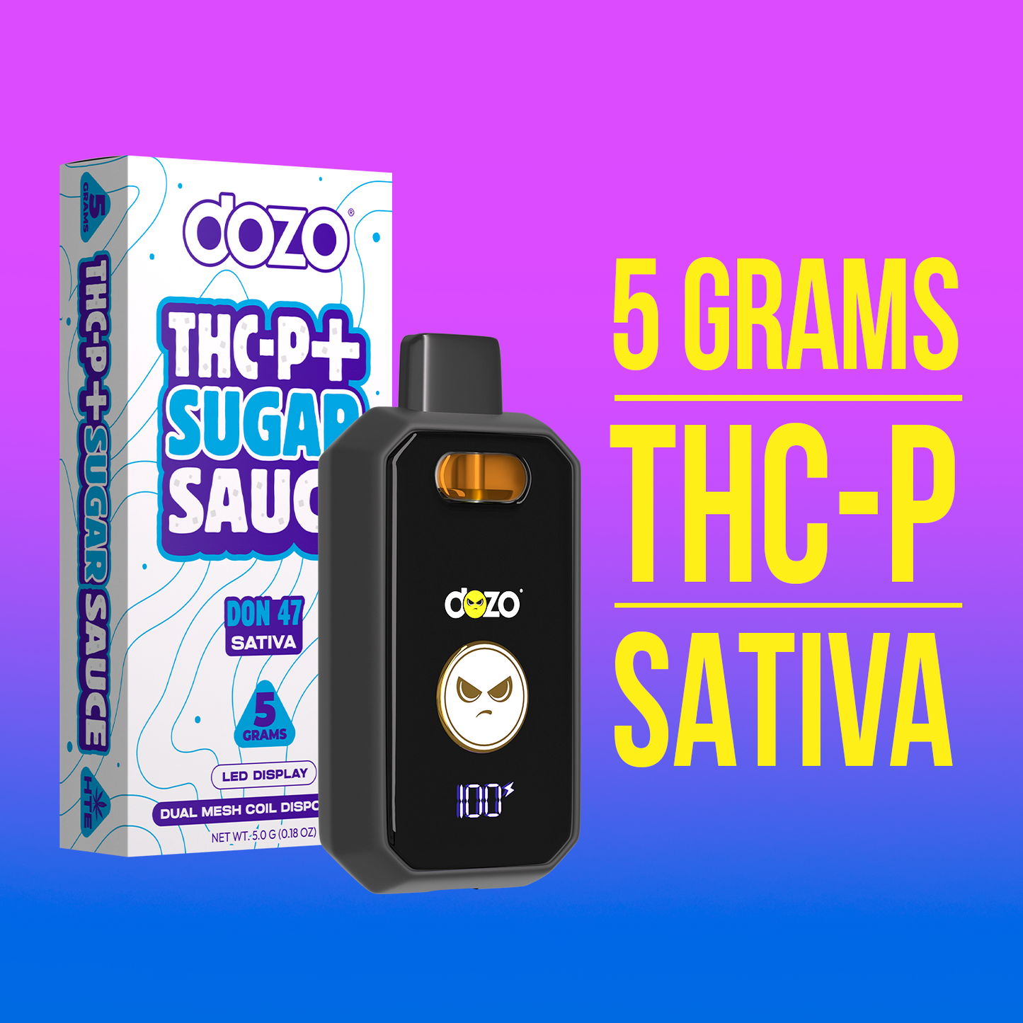 5g Dozo THC-P + Sugar Sause Vape