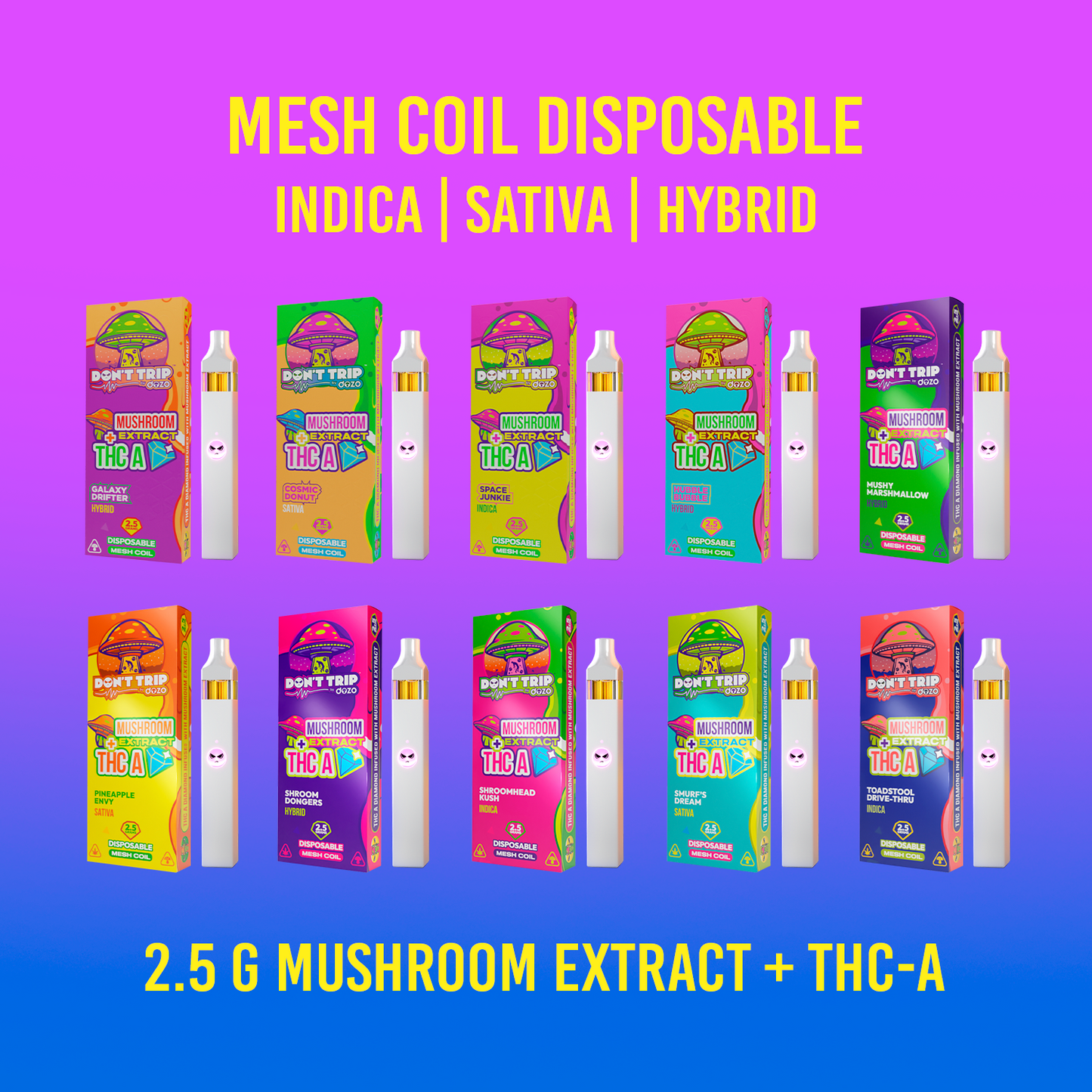 2.5g Don't Trip Mushroom Disposable