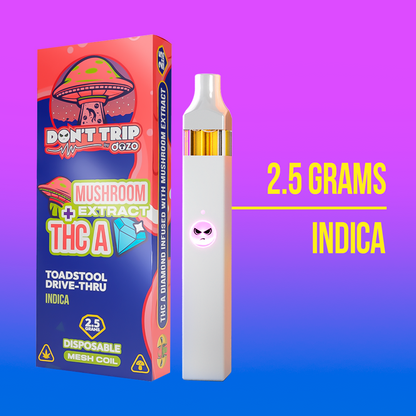 2.5g Don't Trip Mushroom Vape: Space Junkie (Indica)