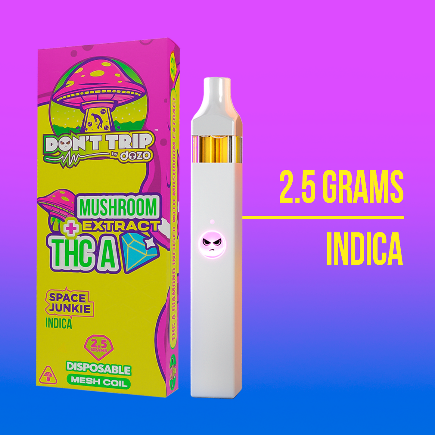 2.5g Don't Trip Mushroom Vape: Shroom Dongers (Hybrid)