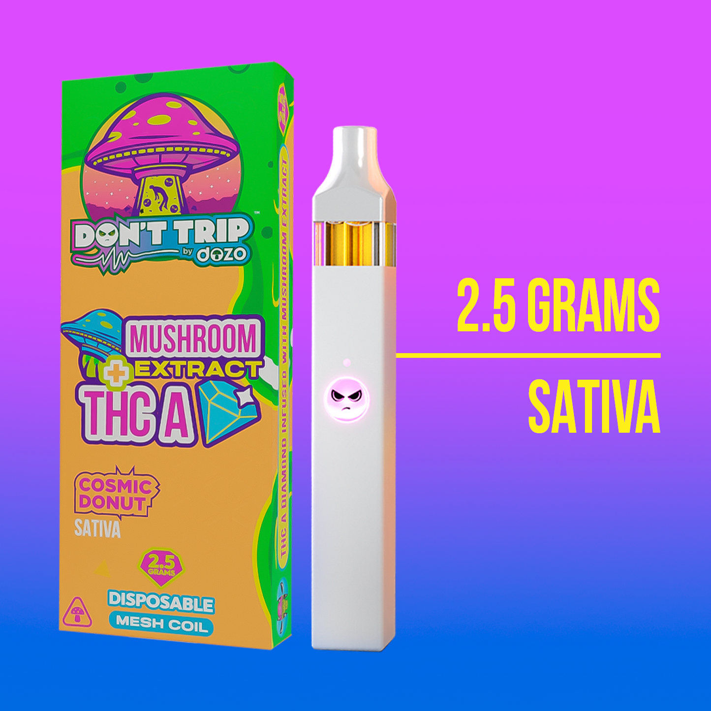 2.5g Don't Trip Mushroom Vape: Smurf's Dream (Sativa)