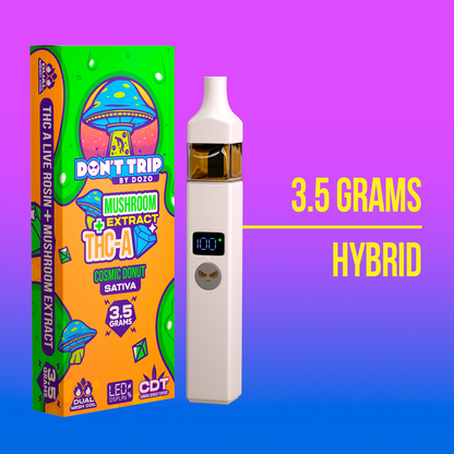 3.5g Dozo Don't Trip Mushroom Vape: Pineapple Envy (Sativa)