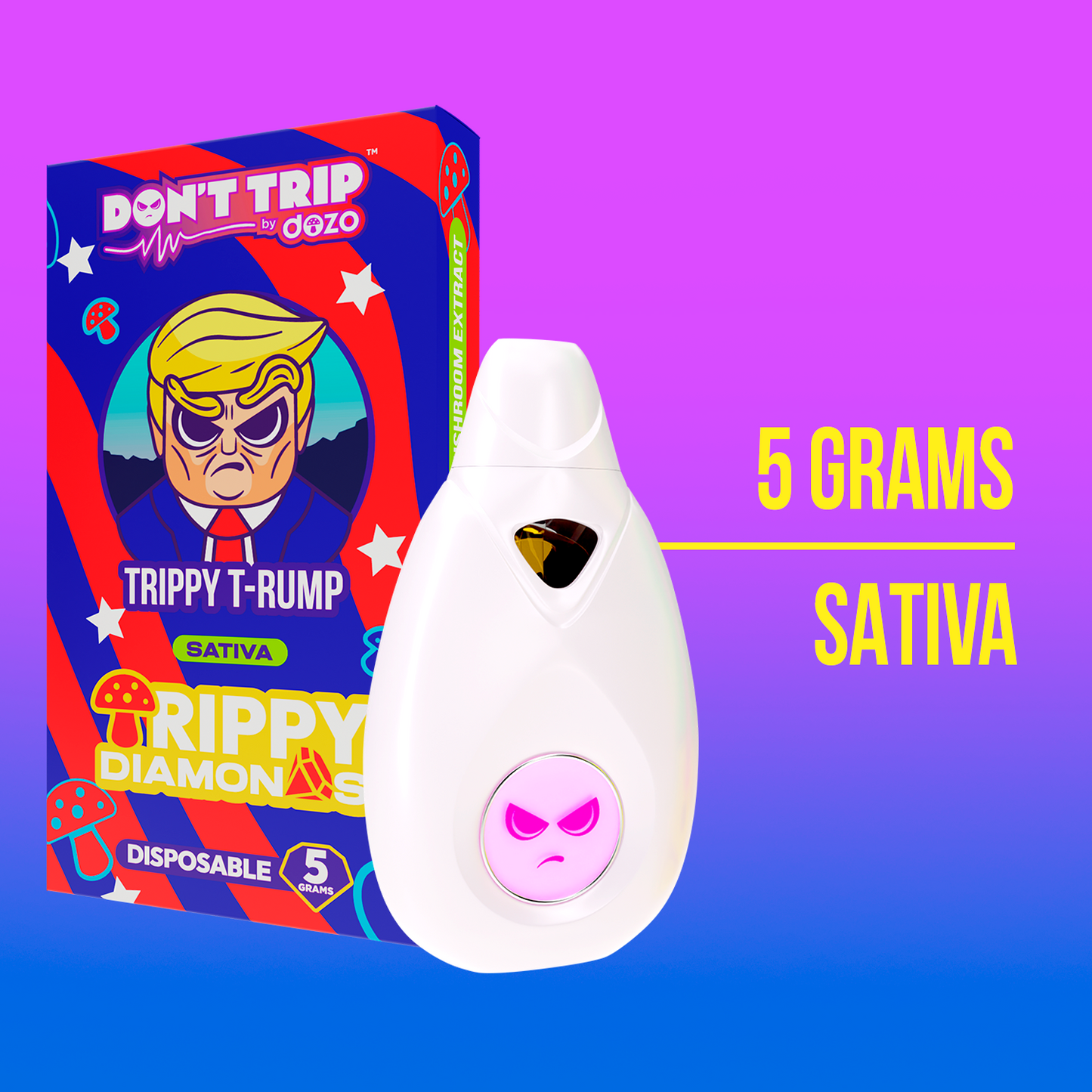 5g Trippy Dimonds Mushroom Vape | Shroombacca