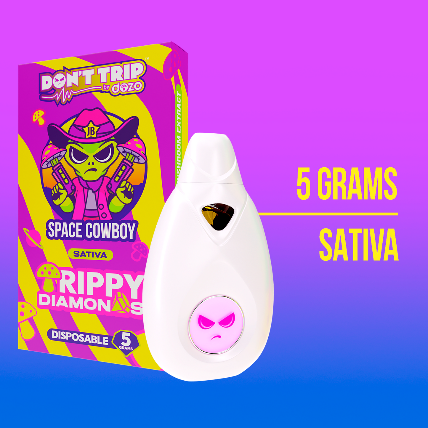 5g Trippy Dimonds Mushroom Vape | Galaxy Hitchhiker (Hybrid)
