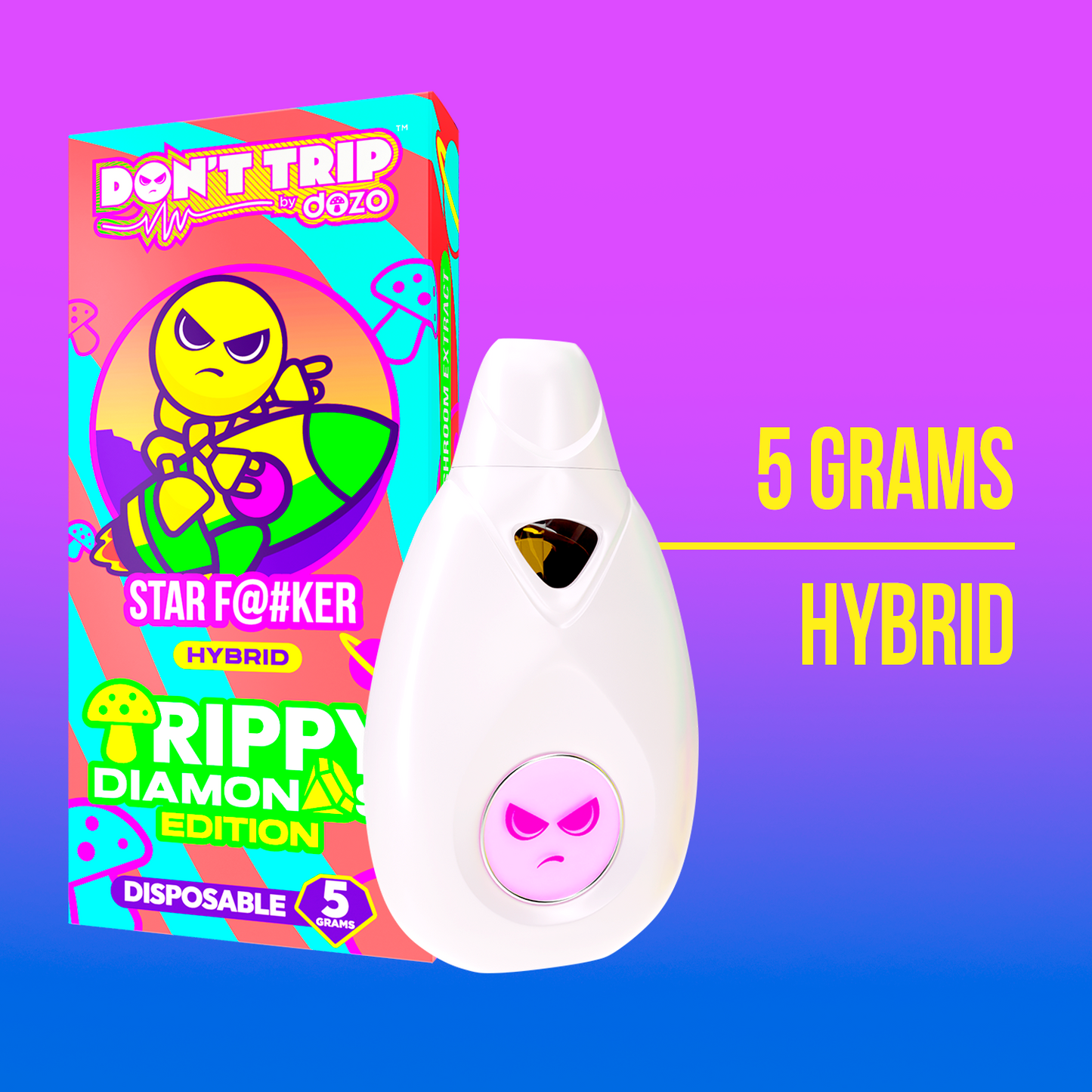 5g Trippy Dimonds Mushroom Vape: Space Cowboy (Sativa)