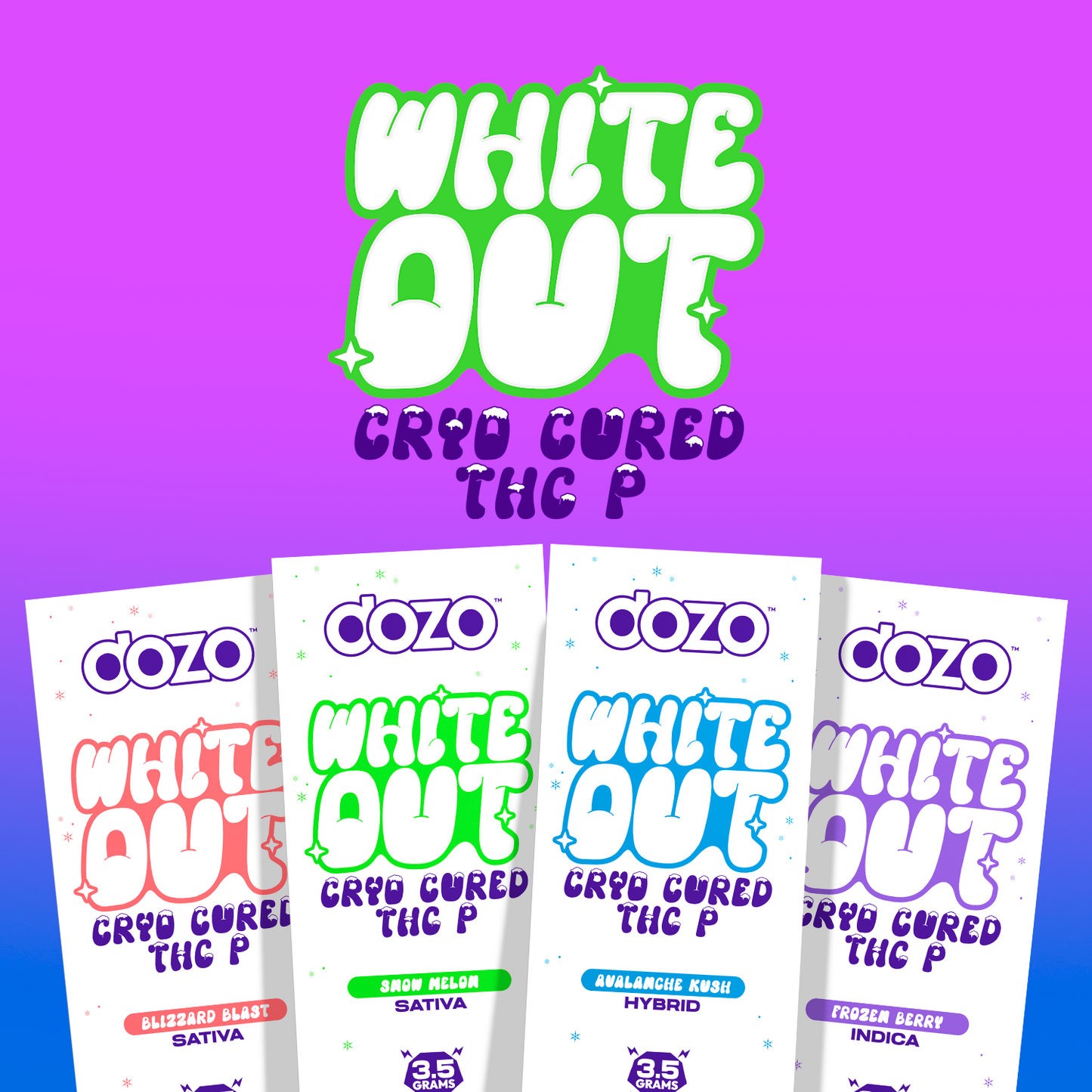 3.5g Dozo White-Out Disposable: Snowman Slush (Indica)