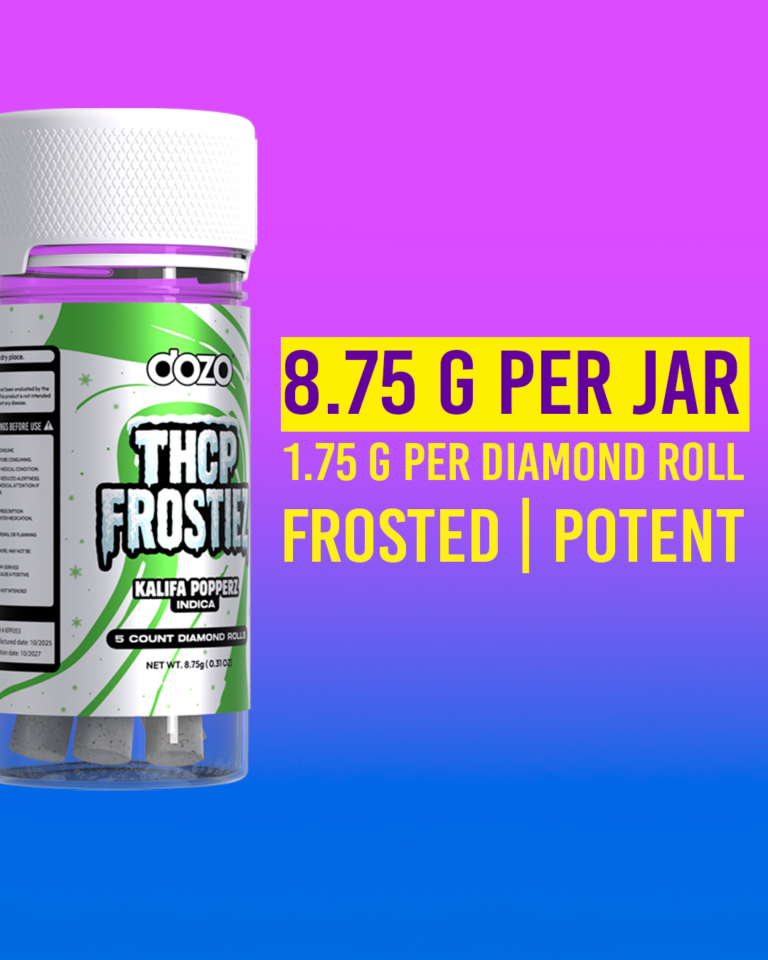 Dozo THCP Frostiez -  Diamond Rolls (5ct)