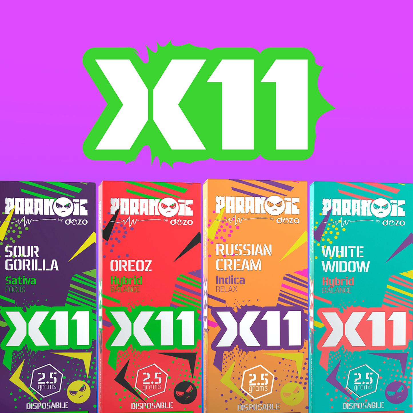 2.5g Dozo X11 Disposable | Club 69 (Indica)