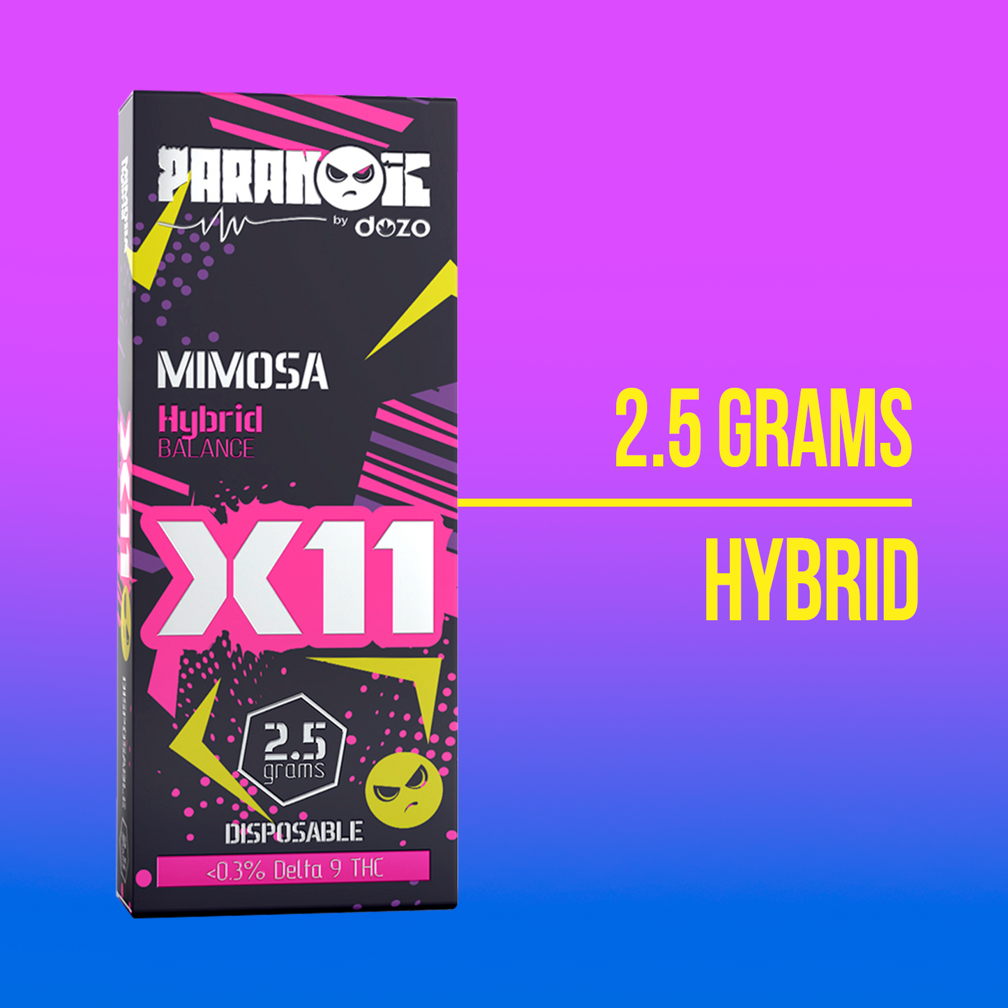 2.5g Dozo X11 Disposable | Sour Gorilla (Sativa)