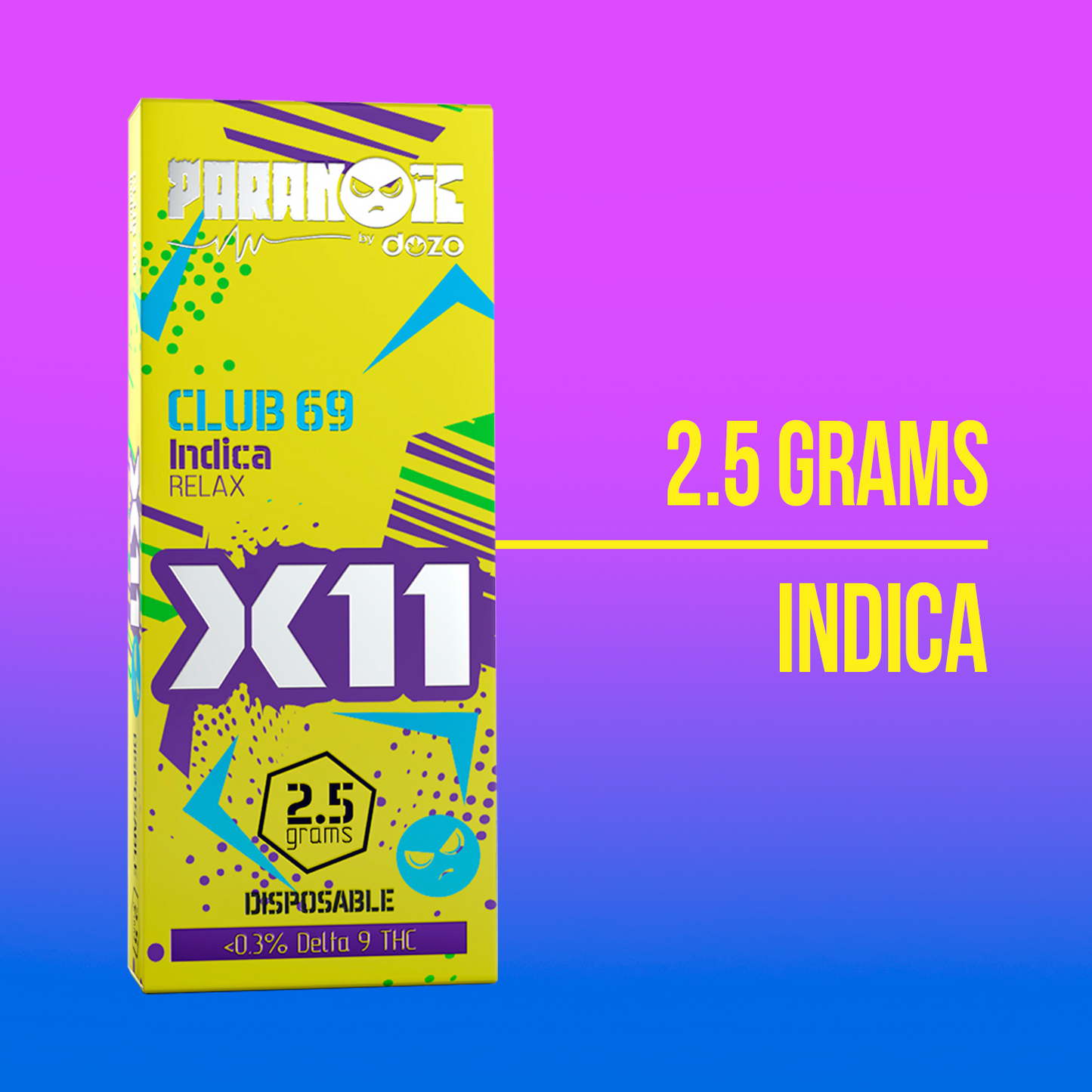 2.5g Dozo X11 Disposable | Kush Mountain (indica)