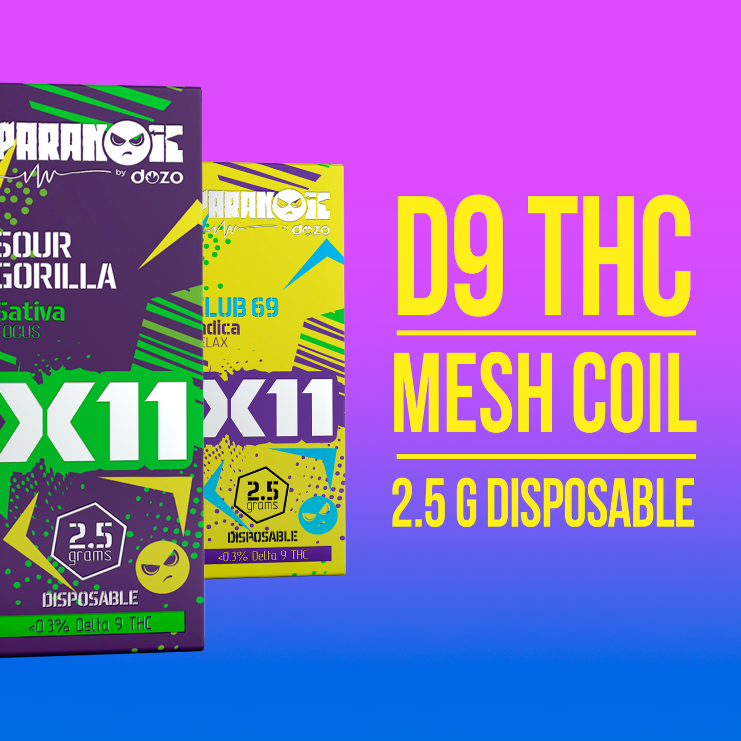 2.5g Dozo X11 Disposable | Club 69 (Indica)